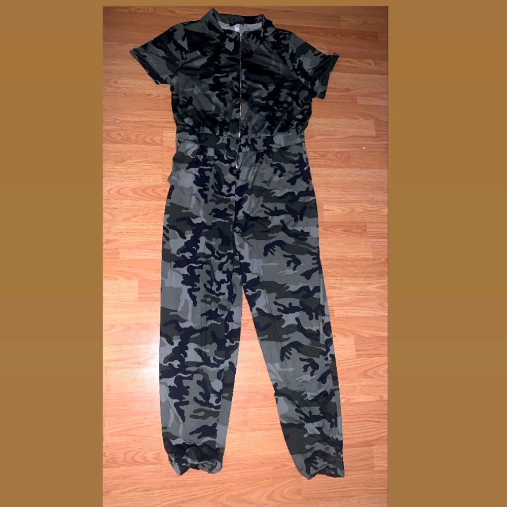 Army print Jumpsuit